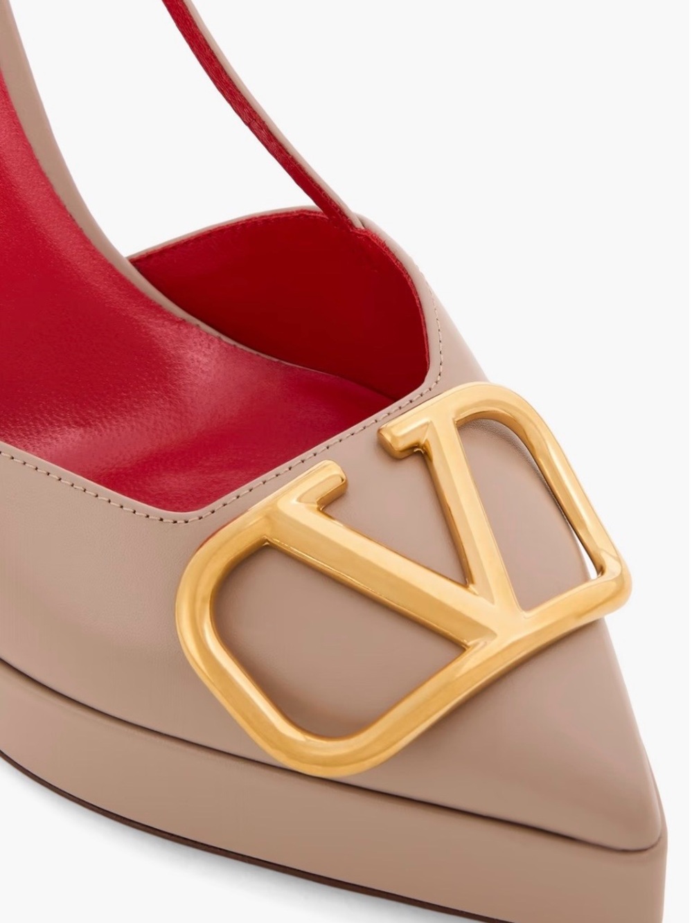 Valentino Garavani V-Logo Slingback Platform Pumps - Picture 2 of 4